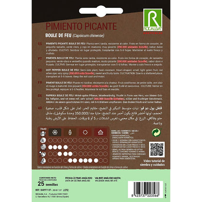 Sementes Boule De Feu de Pimenta Rocalba