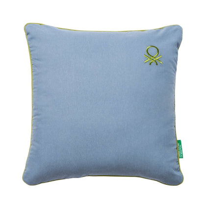 Cojín 45x45cm 300gr 100% Algodón En Azul Oscuro Y Logo Verde_0