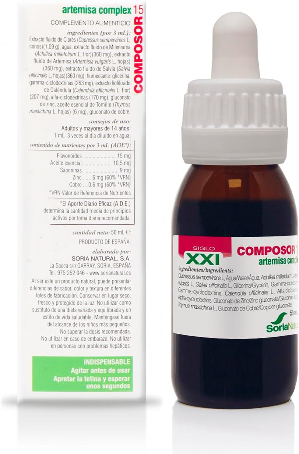 Composor 15 Complexo Artemisa XXI Soria Natural 50 ml