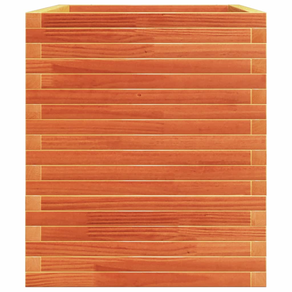 Jardinera Madera Maciza De Pino Marrón Cera 110x60x72 Cm_5