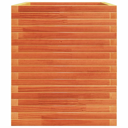 Jardinera Madera Maciza De Pino Marrón Cera 110x60x72 Cm_5