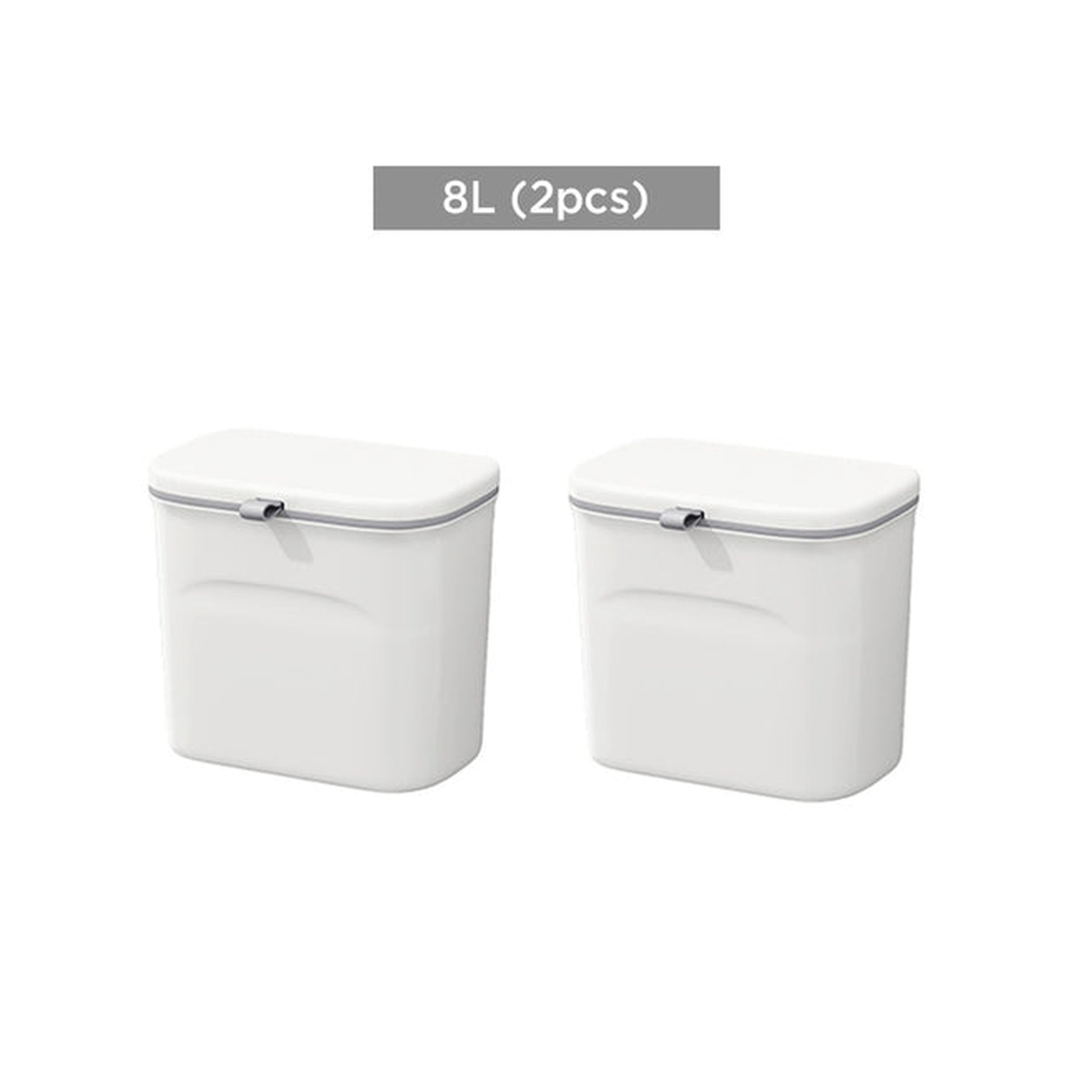 Set De 2 Cubos De Basura Multifuncionales Para Puerta O Pared De 12l Cada Uno (12l+12l)_2
