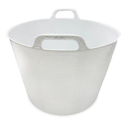 Capazo De Plástico Flexible Para Uso Alimentario. Asa Reforzada (blanco, 42l). Sin Bpas. Restaurantes, Vendimia..._0