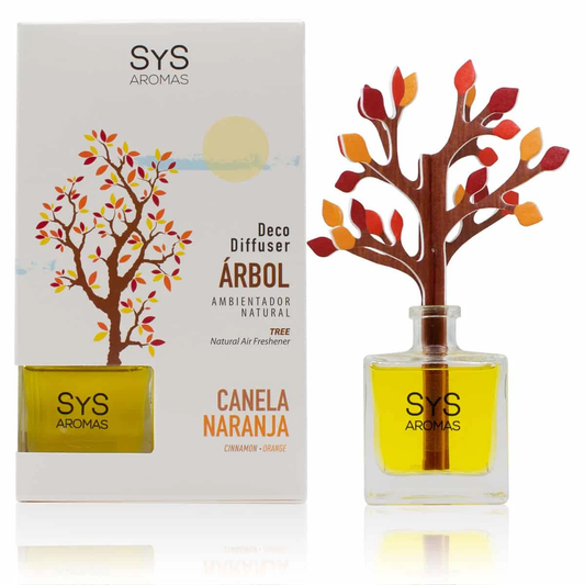 Ambientador Difusor Árbol Canela-Naranja Deco Diffuser SYS Aromas 90 ml | Cítrico y Especiado | Revitalizante_0