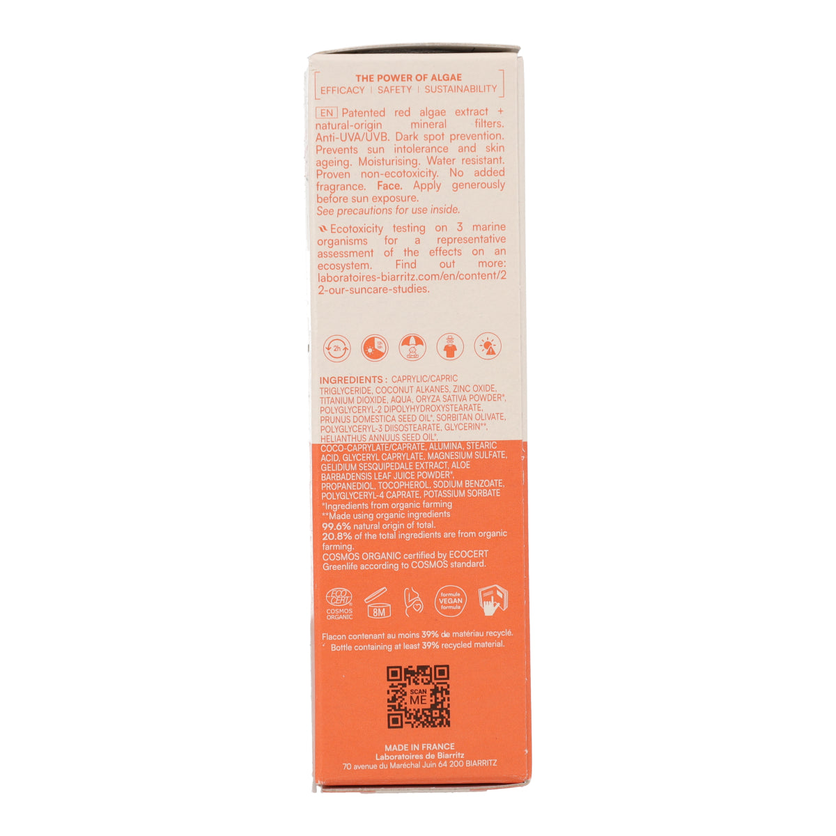 Protetor Solar Facial FPS 50 Biarritz Laboratories 50 ml