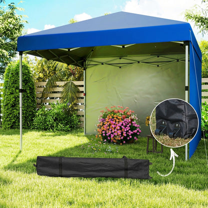 Outsunny Carpa Plegable 3x3 M Con Altura Ajustable Y Bolsa De Transporte Azul_3