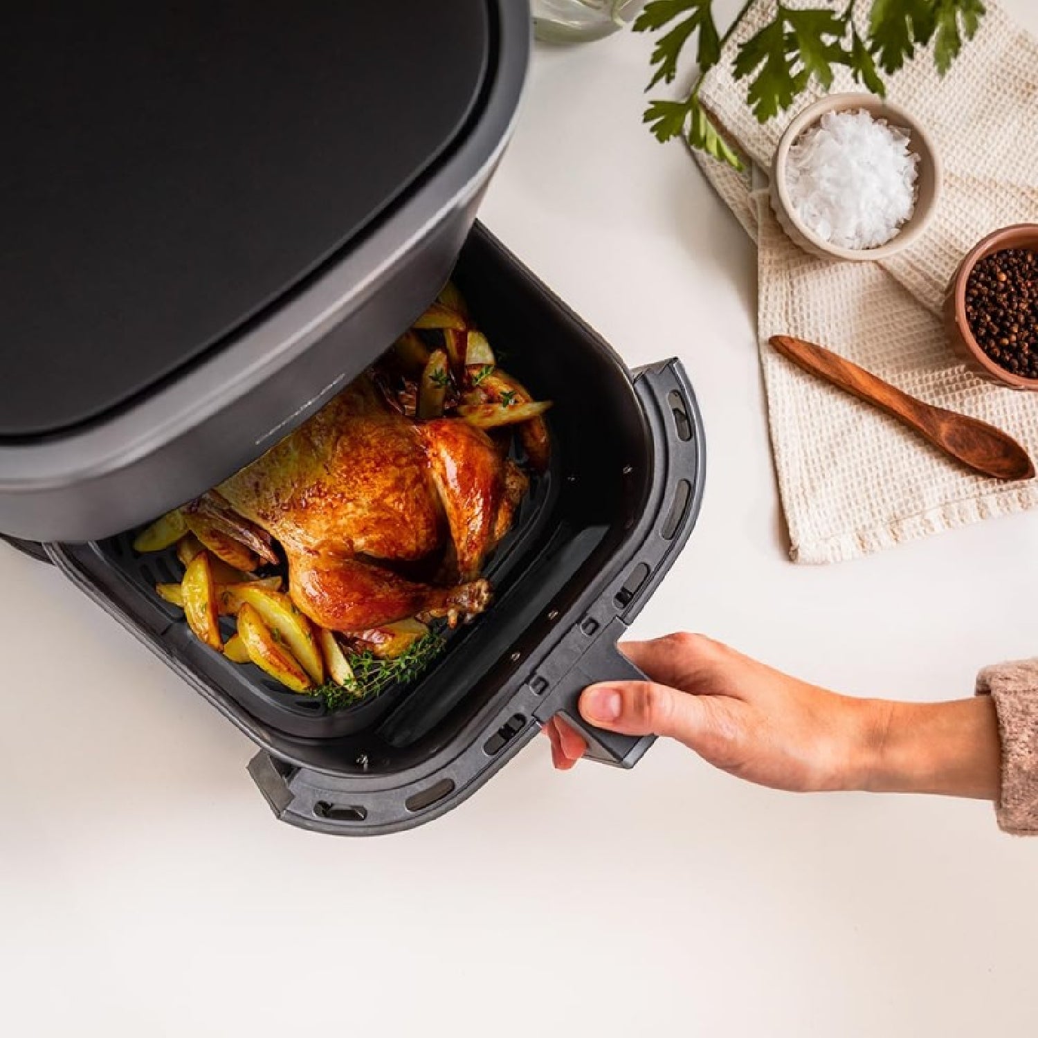 Freidora De Aire Sin Aceite De 6'5l Cecofry Fantastik Window 6500 Ventana 1700w, Tecnología Perfectcook, 12 Modos De Cocinado, Táctil, Regulable 80-_4