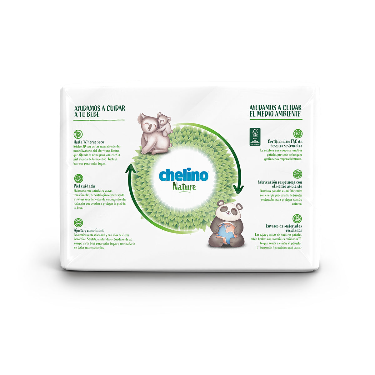 Pack poupança Fraldas T3 4-10 kg Chelino Nature 144 unid.