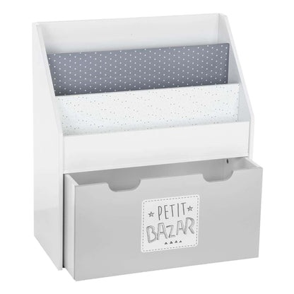 Wellhome Estantería Con Contenedor Y Ruedas Gris_0