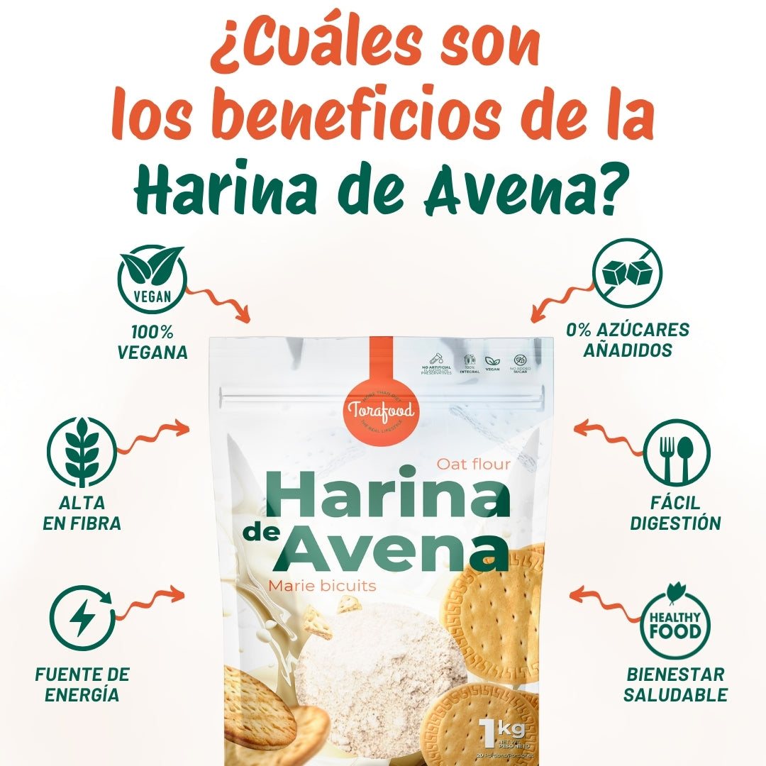 Harina De Avena Sabor Galleta Maria 1kg Torafood_2
