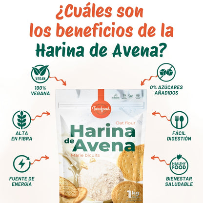 Harina De Avena Sabor Galleta Maria 1kg Torafood_2