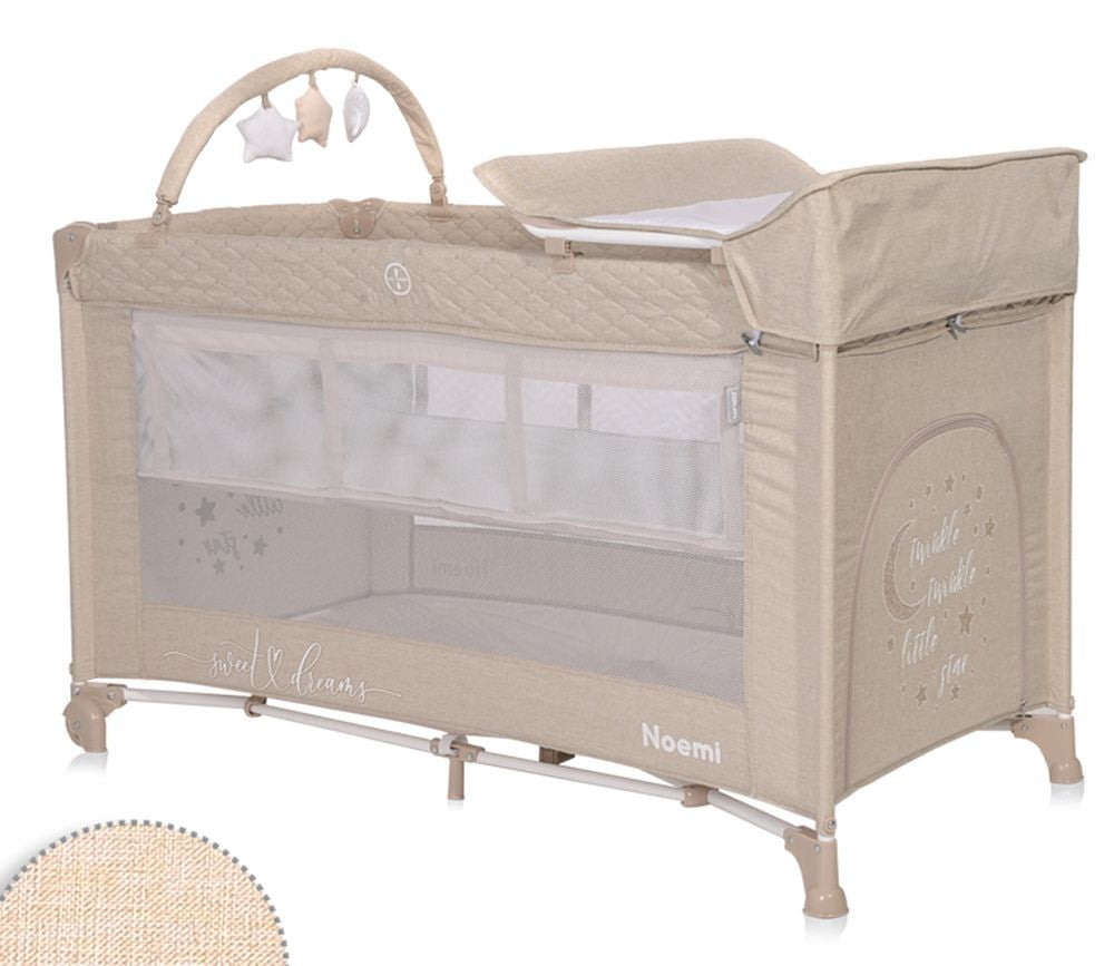Cuna De Viaje Noemi Plus (2 Niveles) Fog Beige_0