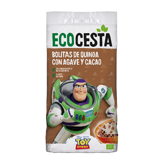 Bolinhas de Quinoa Biológica Disney Ecocesta com Agave e Cacau, 300g
