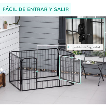 Pawhut Jaula Valla Corral 125x80x70 Cm Mascota Perro Gato Mascotas_5