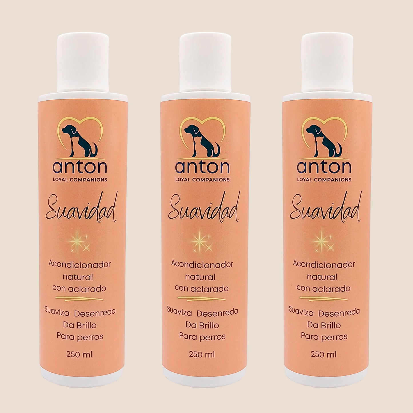 Acondicionador natural para el cuidado del pelaje de perros – Pack 3 x 250 ml_0