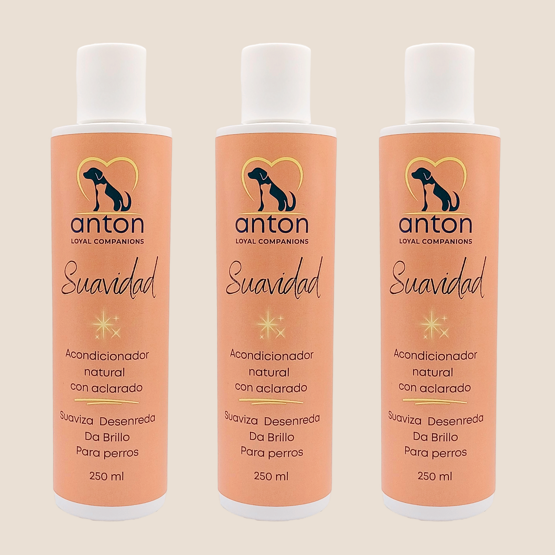 Acondicionador natural para el cuidado del pelaje de perros – Pack 3 x 250 ml_0