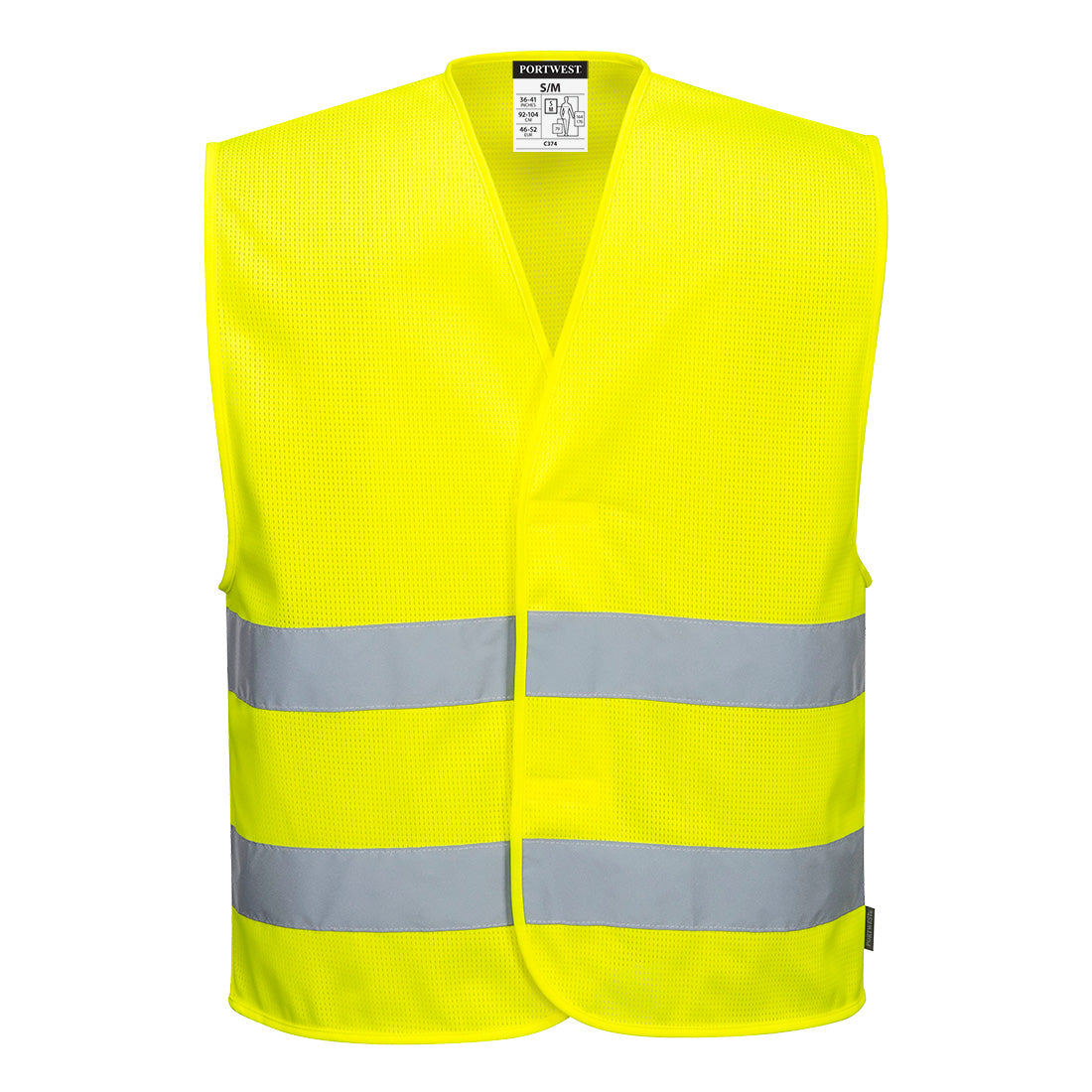 Chaleco Meshair De Alta Visibilidad Con Dos Bandas / 4x/5x / Amarillo_0