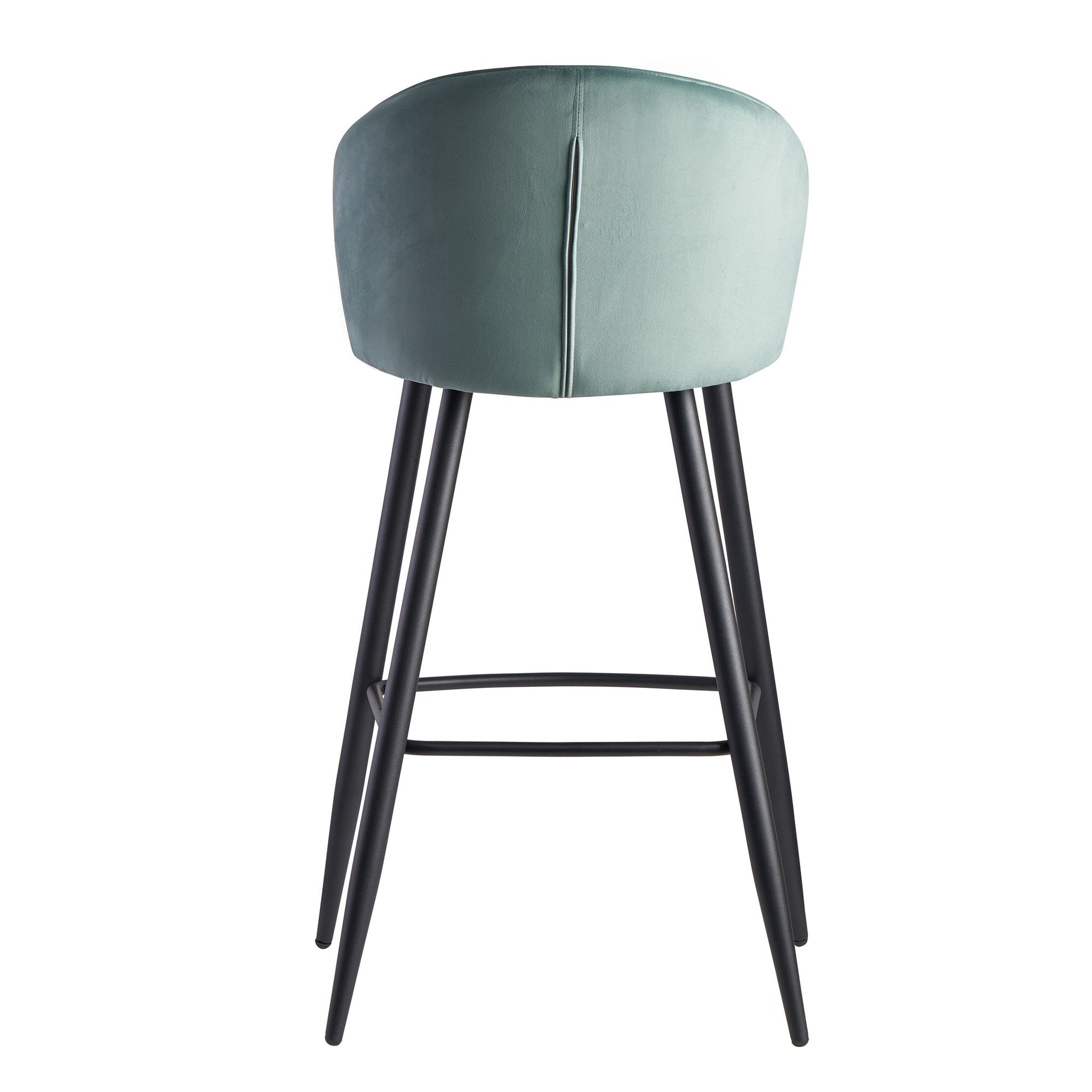 Taburete De Bar De Terciopelo Verde Claro Con Respaldo 56x102,5x52,5 Cm_4