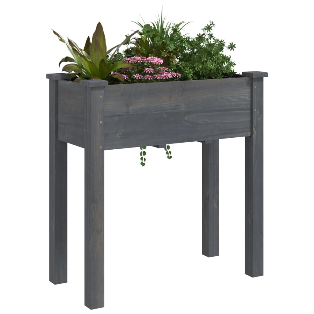 Jardinera Con Forro Interior Madera Abeto Gris 71x37x76 Cm_2