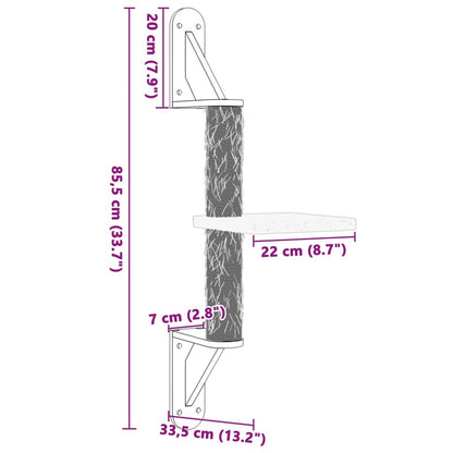 Vidaxl Árbol Rascador Para Gatos De Pared Crema 85,5 Cm_2