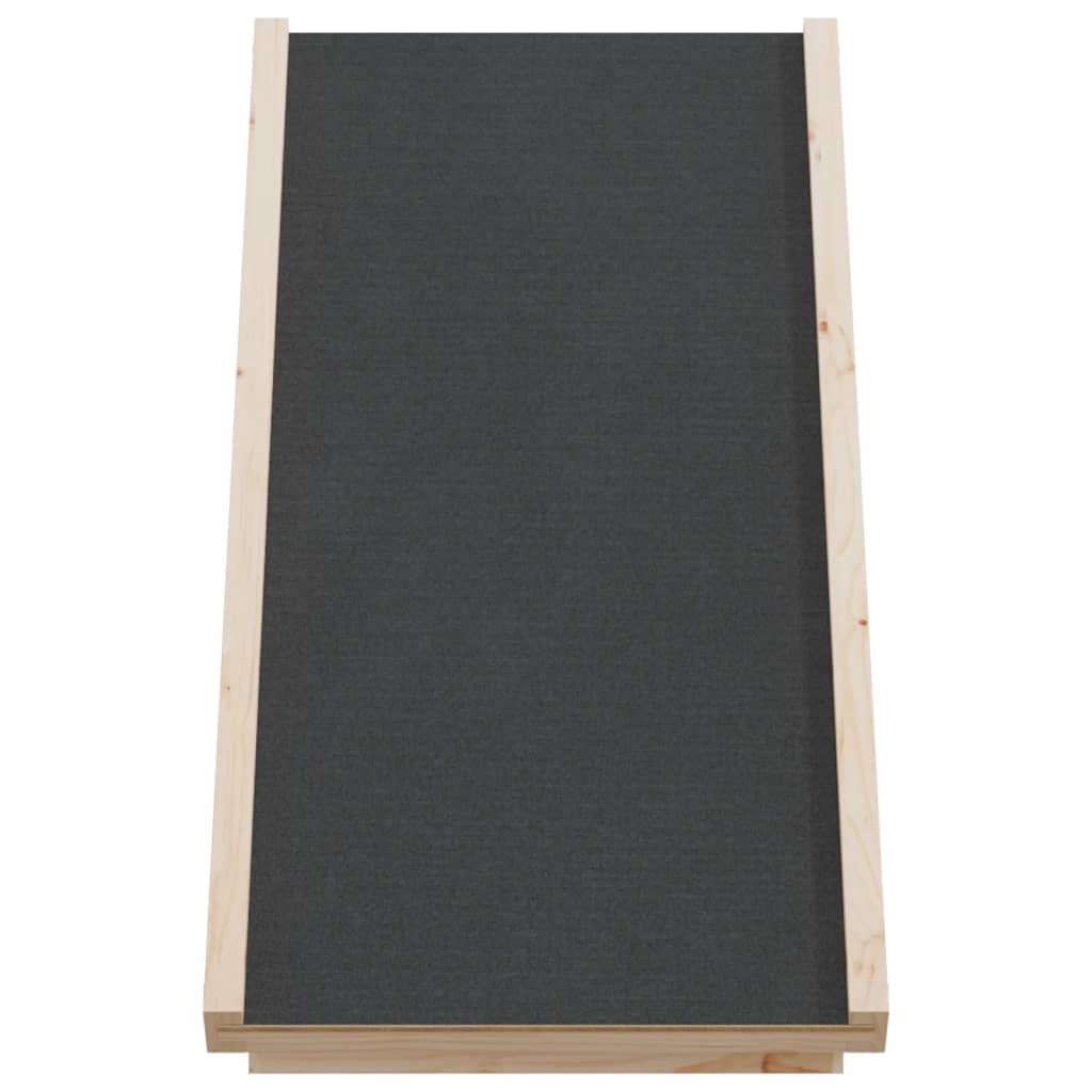 Rampa Para Perros Madera Maciza De Abeto Gris 70x35 Cm_3
