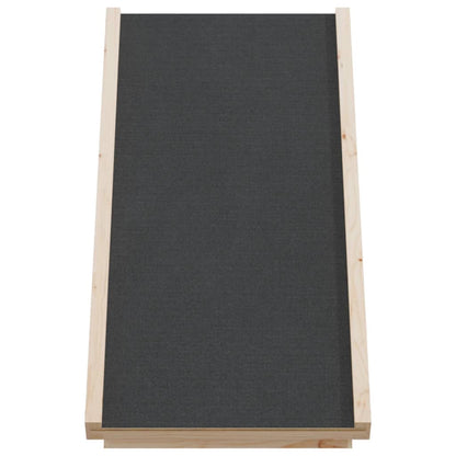Rampa Para Perros Madera Maciza De Abeto Gris 70x35 Cm_3