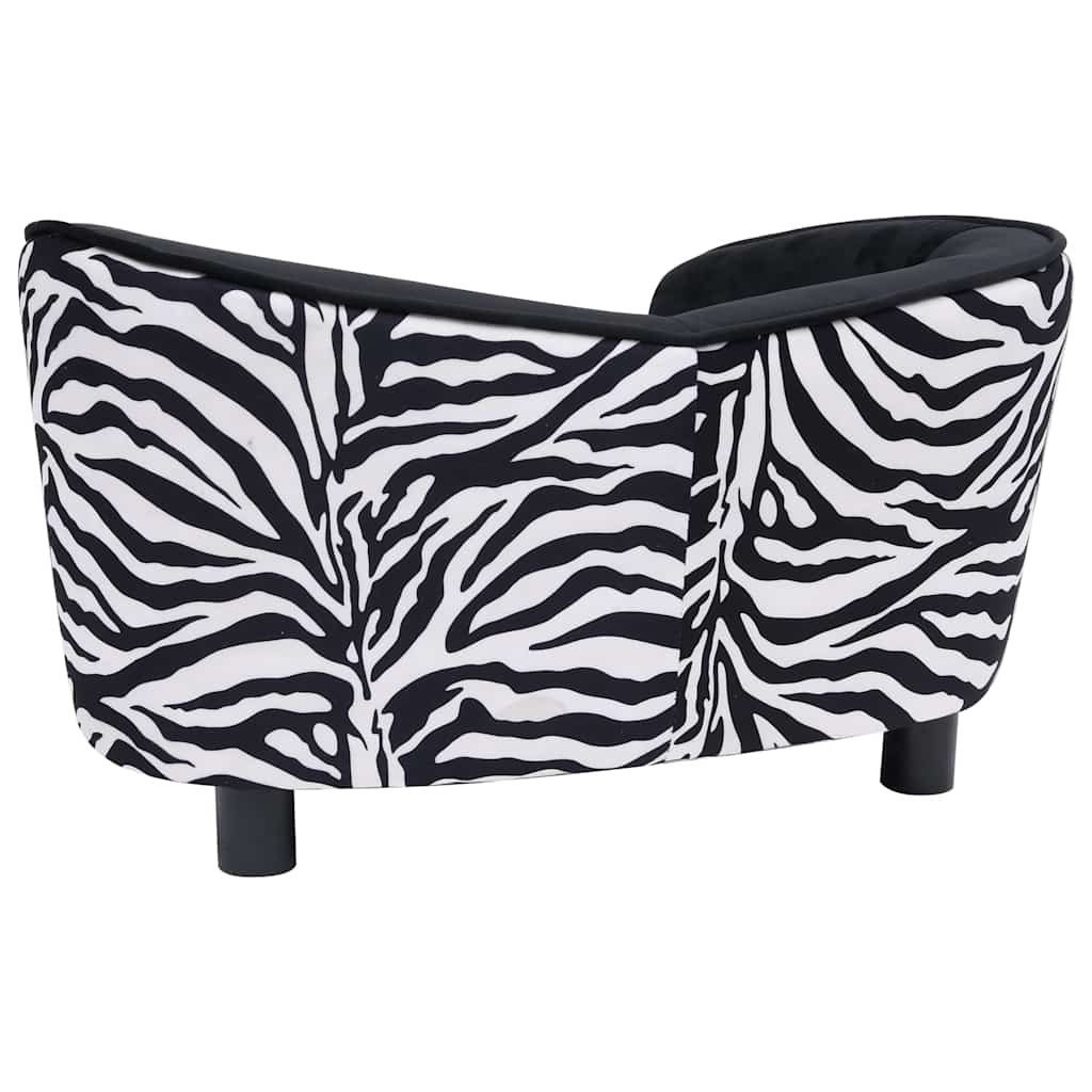 Vidaxl Sofá Para Perros Felpa Negro 68x38x38 Cm_4