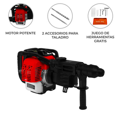 T-mech Martillo Perforador Con Motor Gasolina De 2 Tiempos_1