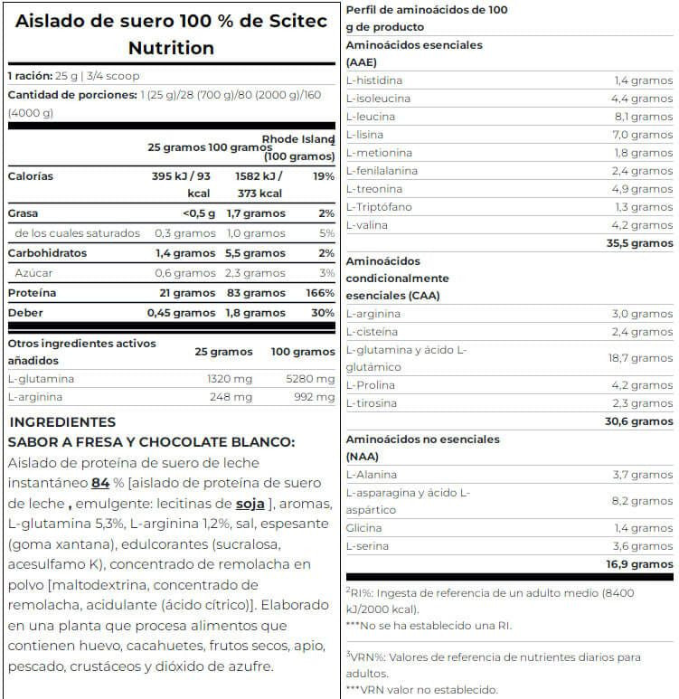 100% Whey Isolate 700 Gr Chocolate Blanco - Fresa_5