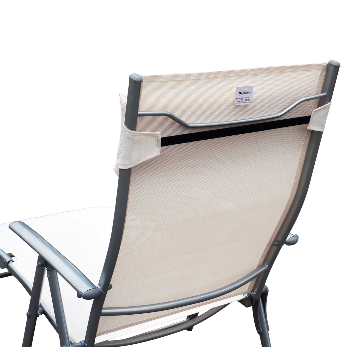 Outsunny Set De 2 Tumbonas Plegables Con Respaldo Ajustable 137x63,5x100,5 Cm_4
