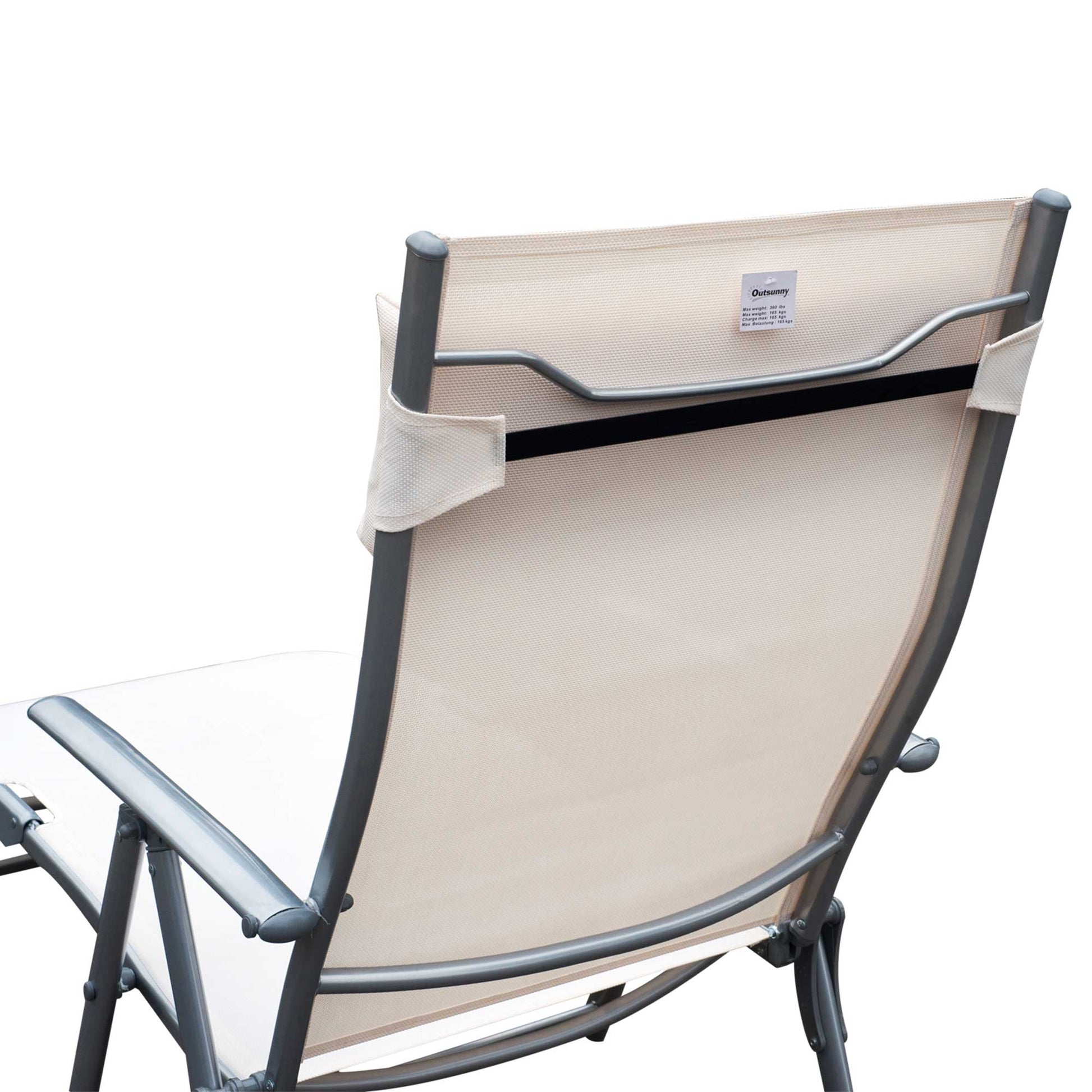 Outsunny Set De 2 Tumbonas Plegables Con Respaldo Ajustable 137x63,5x100,5 Cm_4