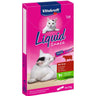 Snack Vitakraft Cat Líquido Carne Cremosa com Inulina 6x15 g