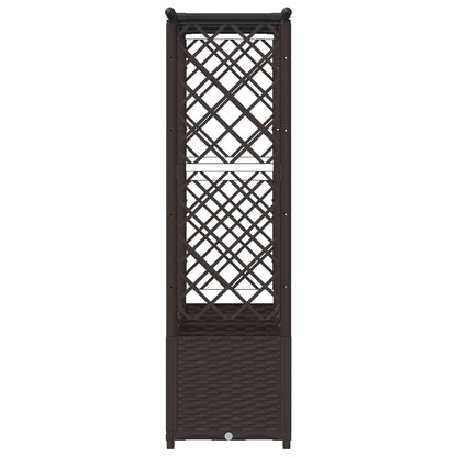 Cama Elevada Con Trellis Y Techo Marrón 203 X 40 X 136 Cm Pp_4