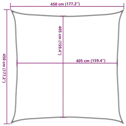 Vidaxl Toldo De Vela Rojo Hdpe 160 G/m² 4,5x4,5 M_2