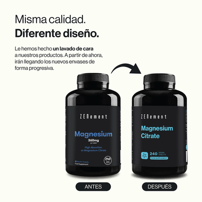 Zenement Citrato de Magnésio 240 comprimidos
