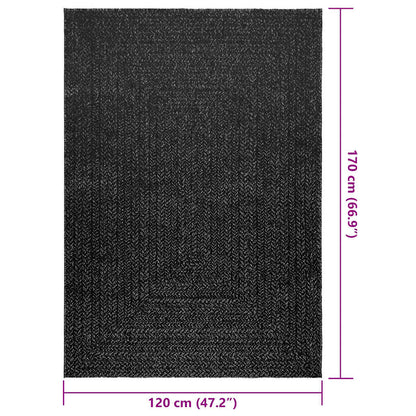 Vidaxl Alfombra Zizur Apariencia Yute Interior Exterior Antracita_2