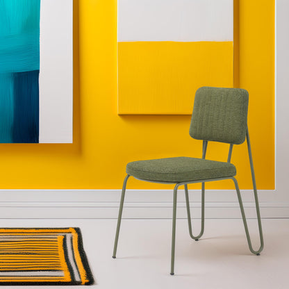Silla Lona Verde Y Negra - Diseño Minimalista 55x60x95cm - Well Home_2