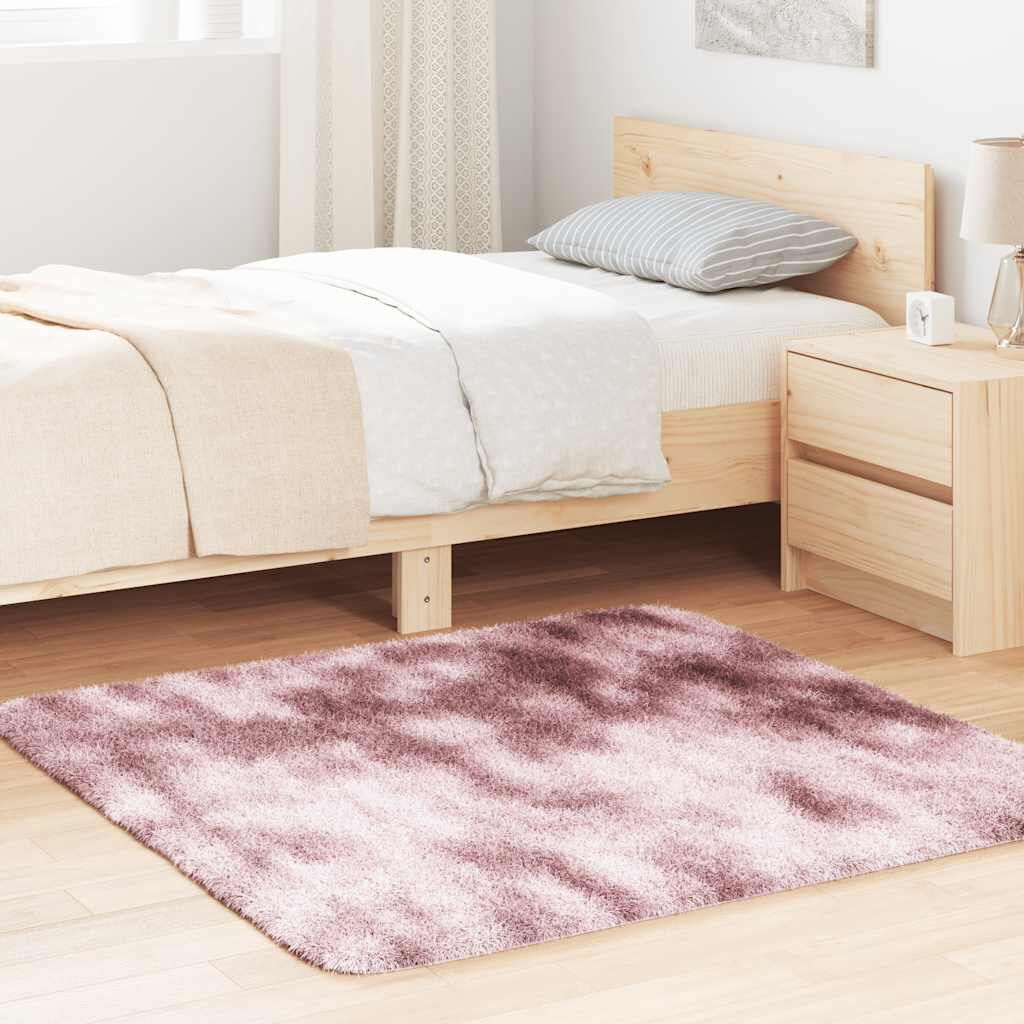 Vidaxl Alfombra De Pelo Largo Navarra Rosa Polvoriento 120x120 Cm_1