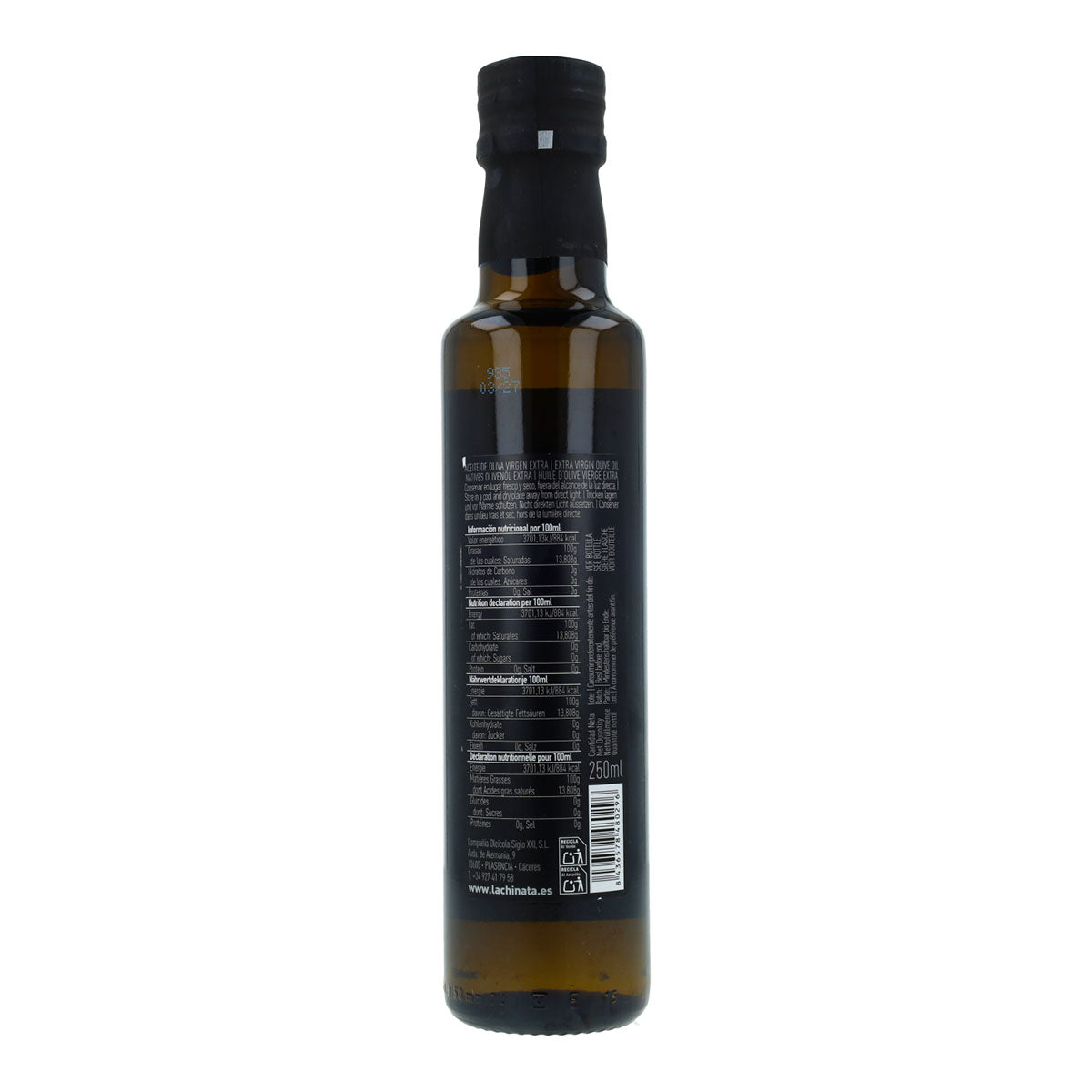 Aceite de Oliva Virgen Extra Vidrio La Chinata 250 ml