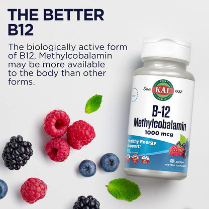 B-12 Metilcobalamina e Adenosilcobalamina, Kal, 60 comprimidos