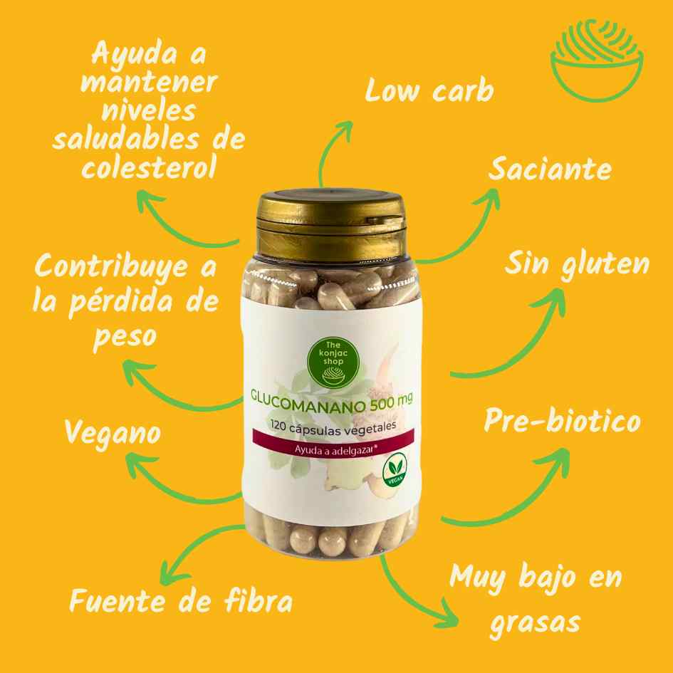 Cápsulas de Glucomanano Emagrecedor Konjac Shop 78g