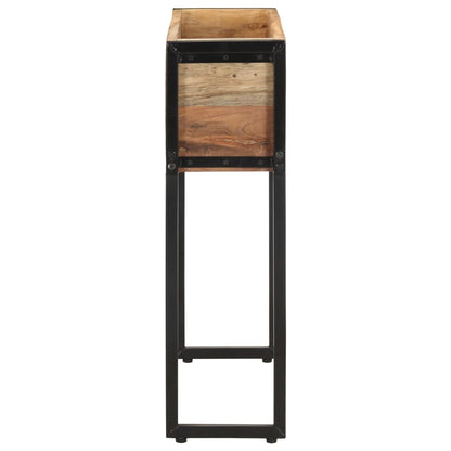 Jardinera De Madera Maciza Reciclada 60x20x68 Cm_2