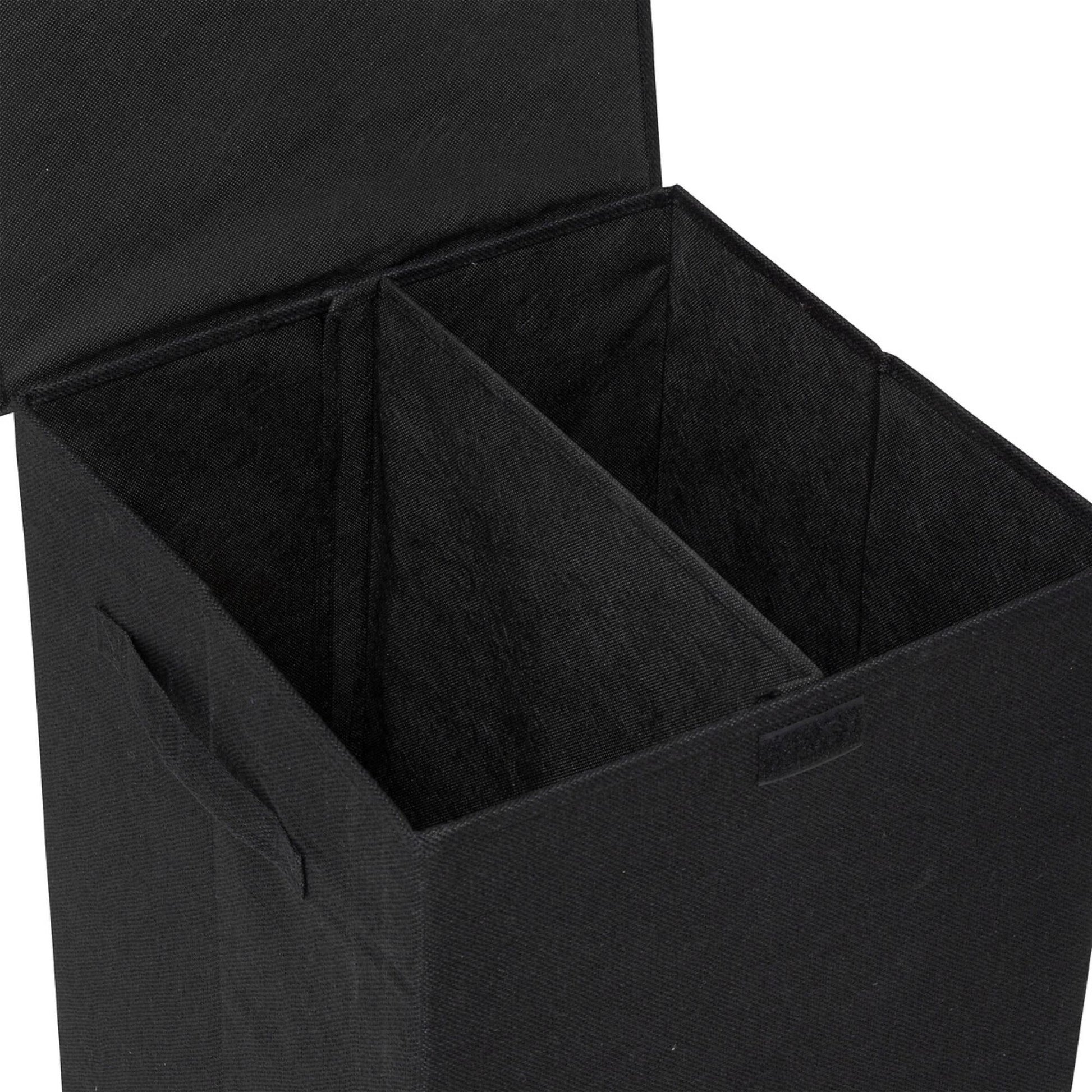Cesta De Ropa Colors 74l Mdf Y Poliéster Negro Kohl_3