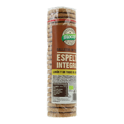 Pack 2 x Galleta de Espelta Integral, Jengibre y Limón Biocop 250g