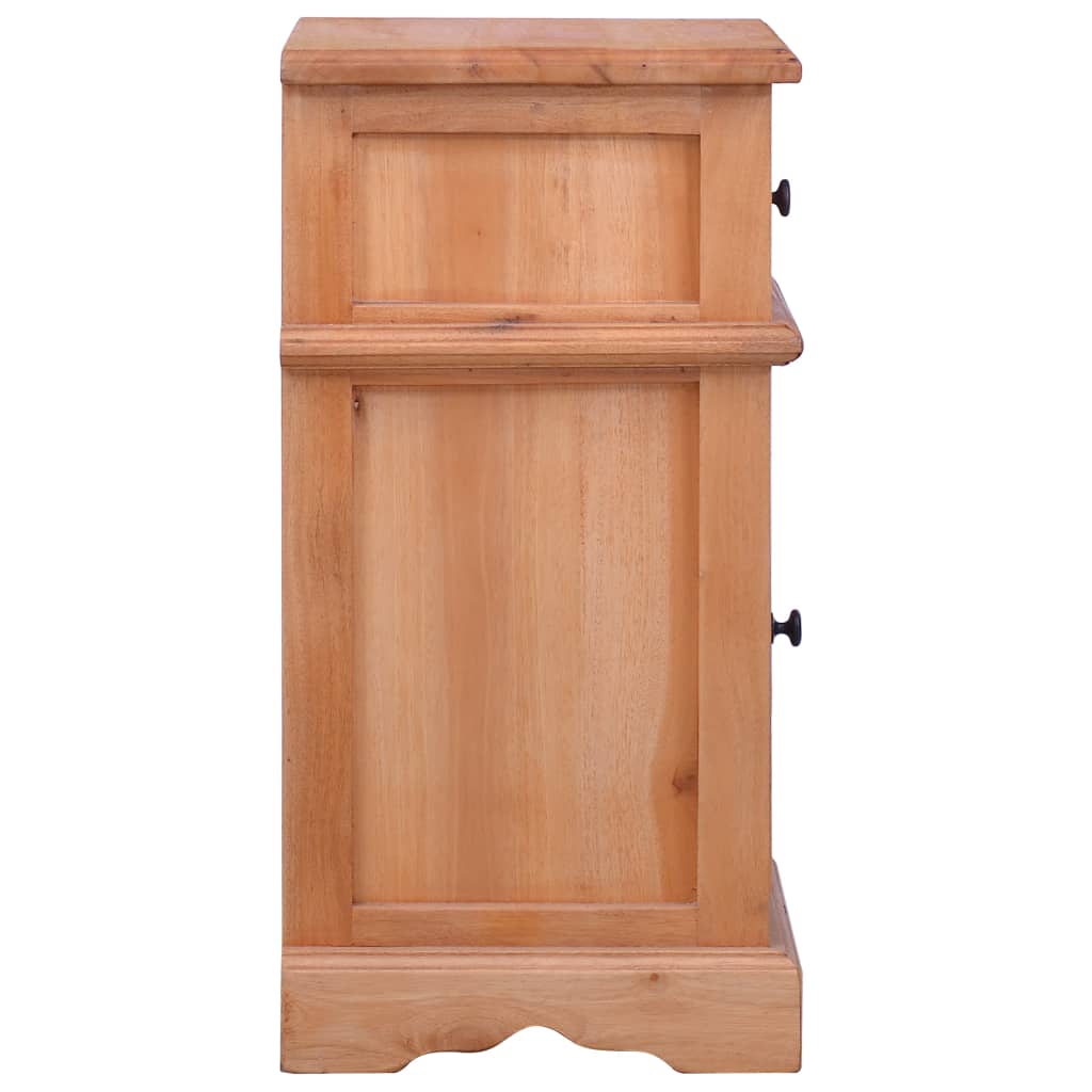 Mesita De Noche Madera Maciza De Caoba_2