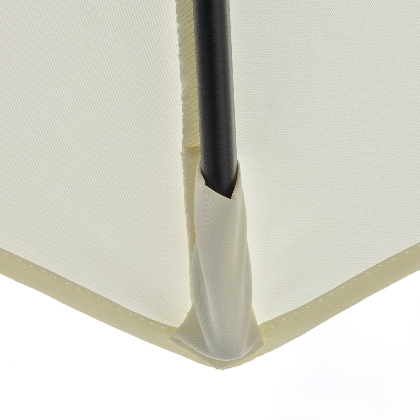 Outsunny Sombrilla De Pared Jardín 200x190x240cm Con Manivela Para Terraza Crema_4