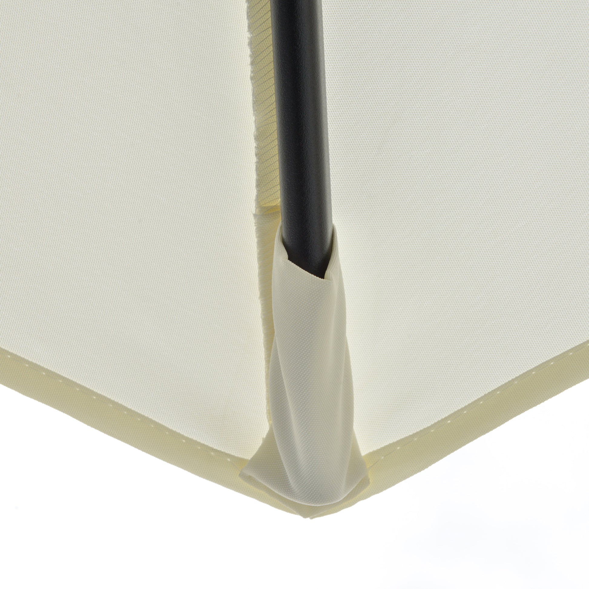 Outsunny Sombrilla De Pared Jardín 200x190x240cm Con Manivela Para Terraza Crema_4