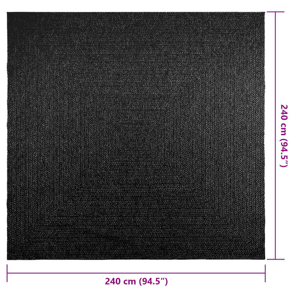 Vidaxl Alfombra Zizur Apariencia Yute Interior Exterior Antracita_2