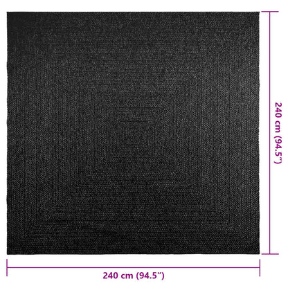 Vidaxl Alfombra Zizur Apariencia Yute Interior Exterior Antracita_2