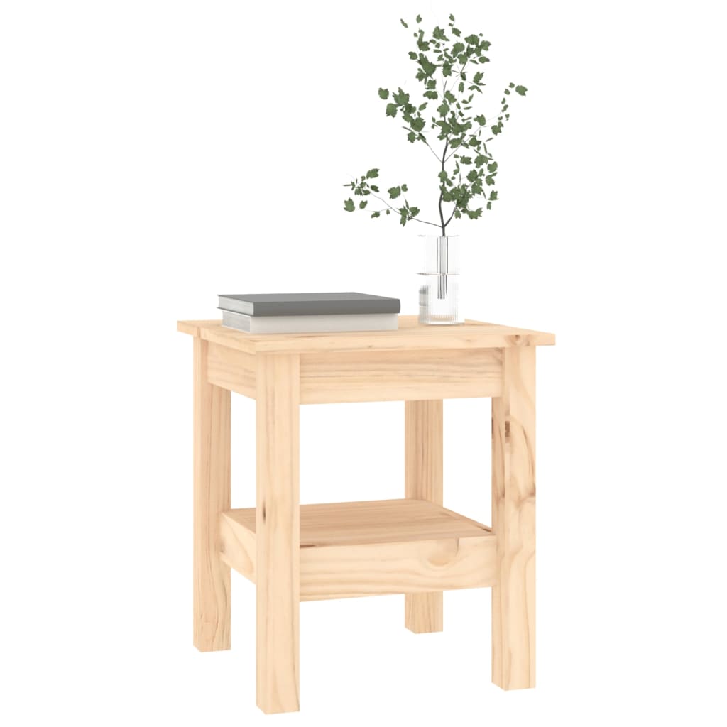 Mesa De Centro De Madera Maciza De Pino 35x35x40 Cm_3